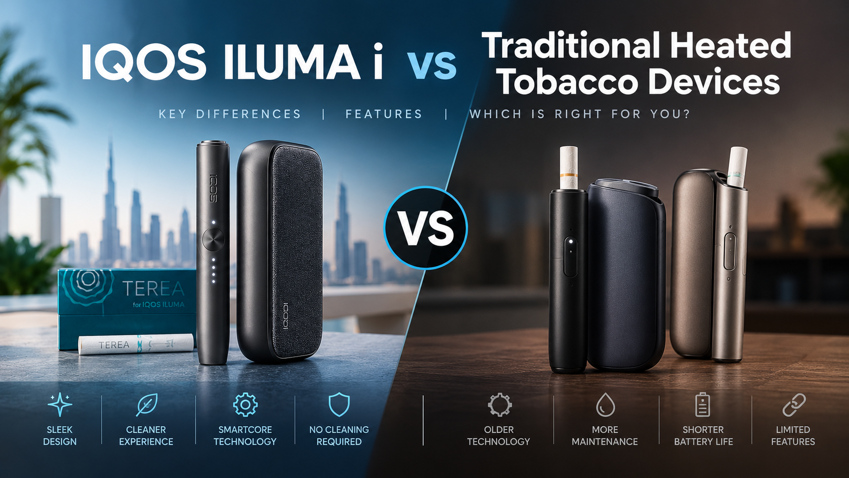 IQOS Iluma i vs Traditional Heated Tobacco Devices