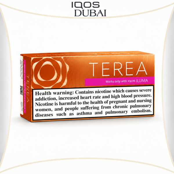 IQOS TEREA Amber Italy product pack on a white background