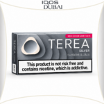 IQOS TEREA Silver Tajikistan silver-grey product pack on white background